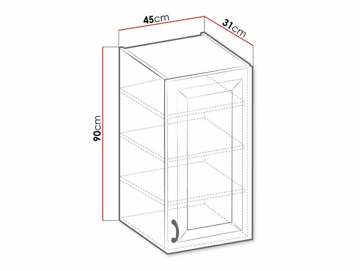 Modulvægskab Retro Grey 131