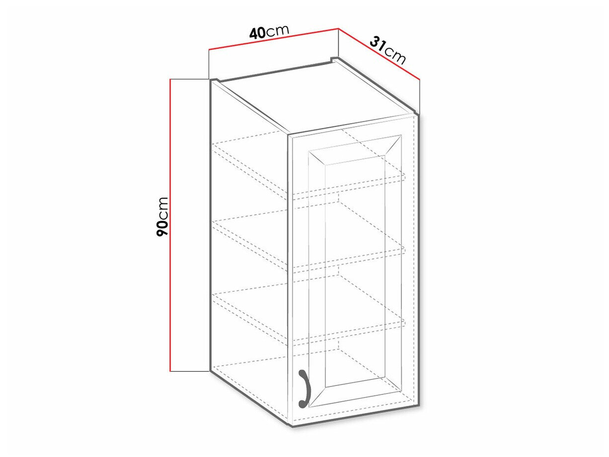 Modulvægskab Retro White 127