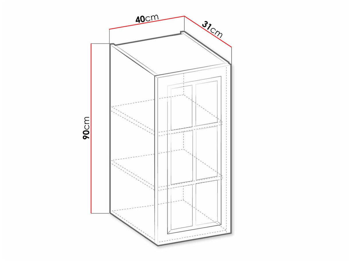 Modulvægskab Retro White 129