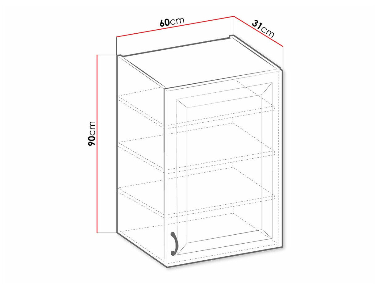 Modulvægskab Retro White 136