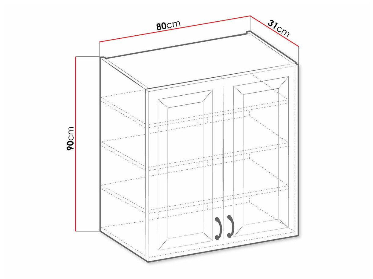 Modulvægskab Retro White 140
