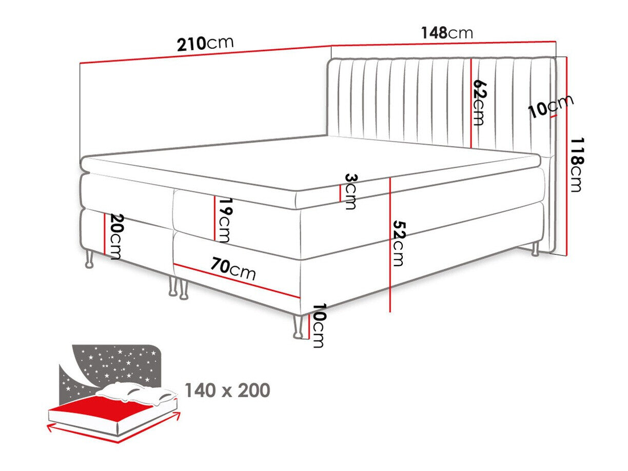 Boxspring ComfiDream Fjorina (Fresh 13)