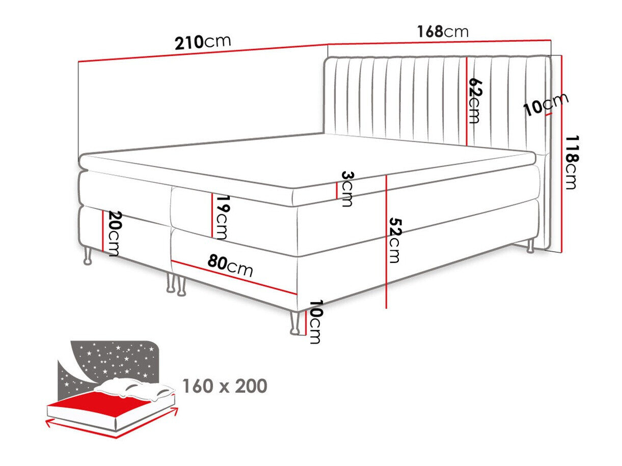 Boxspring ComfiDream Fjorina (Fresh 13)