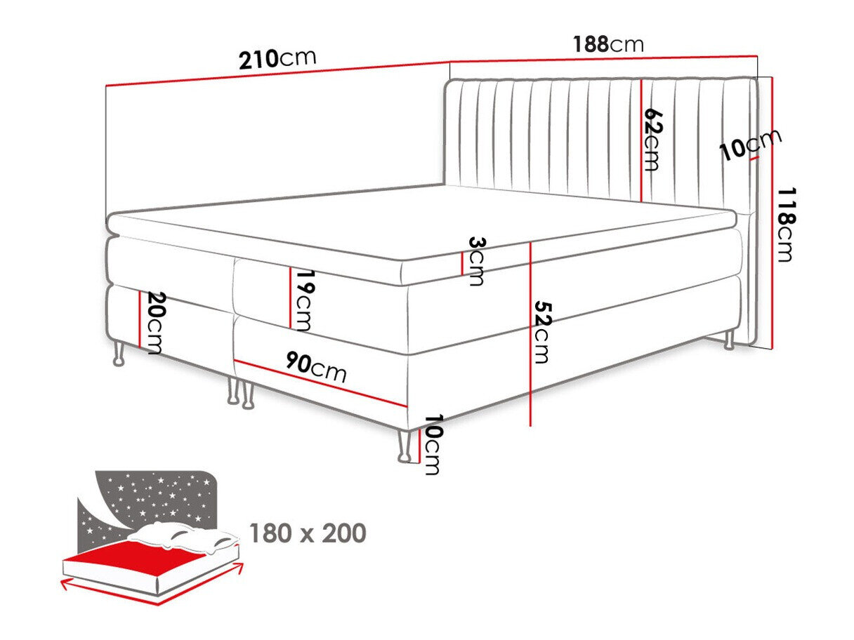 Boxspring ComfiDream Fjorina (Fresh 13)