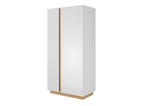 Garderobeskab Novbela 100 (Hvid + Glansfuld hvid + Grandson eg)