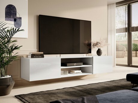 TV-meubel Imago II (Wit + Glanzend wit)