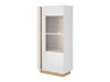 Boekenkast Novbela 102 (Wit + Glanzend wit + Kleinzoon eik)