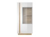 Boekenkast Novbela 102 (Wit + Glanzend wit + Kleinzoon eik)