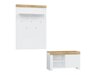 Gangmeubelset Sonsoru 140 (Wit + Glanzend wit + Wotan eik)