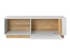 TV-meubel Novbela 107 (Wit + Glanzend wit + Kleinzoon eik)