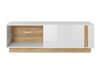 TV-meubel Novbela 107 (Wit + Glanzend wit + Kleinzoon eik)