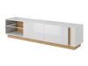 TV-meubel Novbela 108 (Wit + Glanzend wit + Kleinzoon eik)