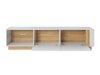 TV-meubel Novbela 108 (Wit + Glanzend wit + Kleinzoon eik)