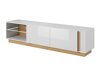 TV-meubel Novbela 108 (Wit + Glanzend wit + Kleinzoon eik)