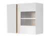 Étagère murale Novbela 112 (Blanc + Blanc brillant + Grandson chêne)