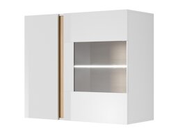 Wandplank Novbela 112 (Wit + Glanzend wit + Kleinzoon eik)