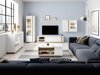 Wandplank Novbela 112 (Wit + Glanzend wit + Kleinzoon eik)