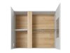 Wandplank Novbela 112 (Wit + Glanzend wit + Kleinzoon eik)