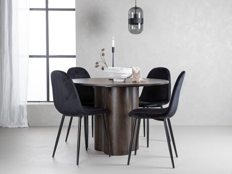 Valgomojo komplektas Dallas 3750 (Juoda)