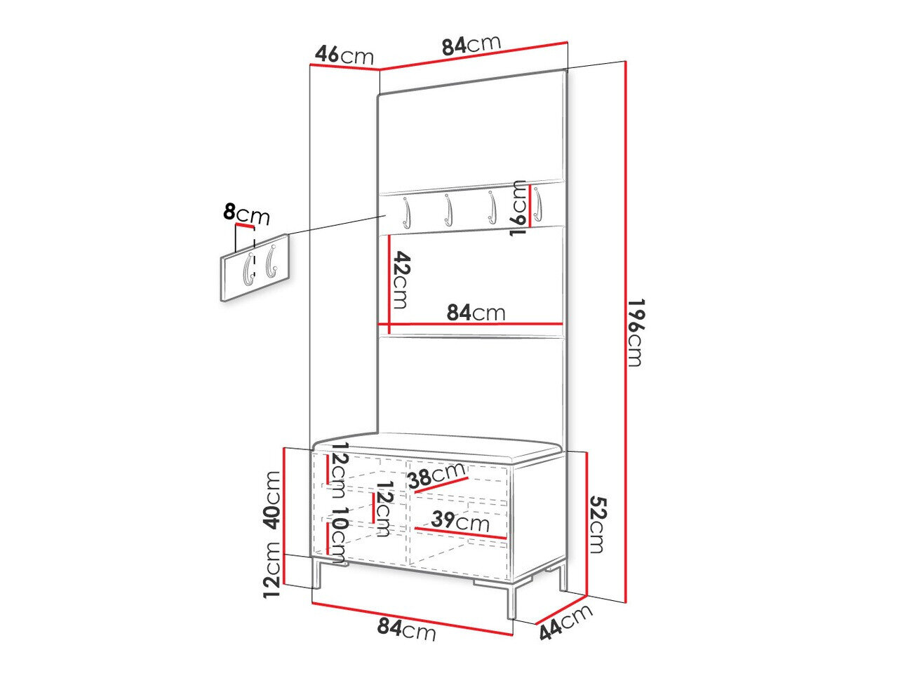 Entrésæt Nomal III (Hvid)
