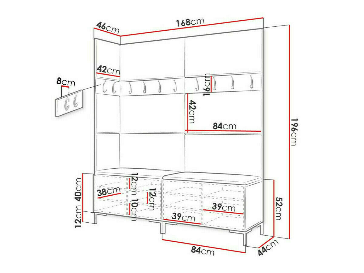 Gangmeubelset Nomal V (Wit)