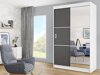 Kledingkast Dover 111 (Wit + Grafiet)