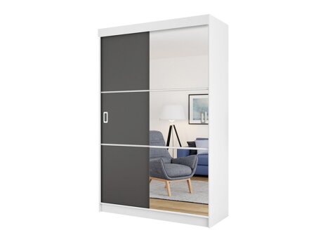Kledingkast Dover 111 (Wit + Grafiet)
