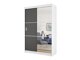 Kledingkast Dover 111 (Wit + Grafiet)