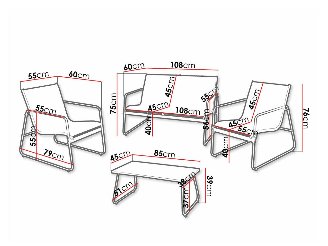 Udendørs møbelsæt Richardson 117