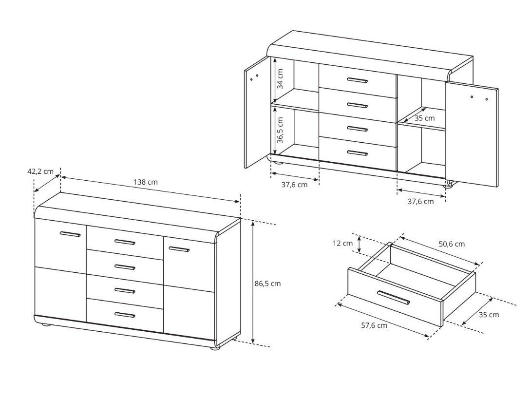 Kommode Evarleve 110