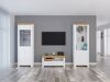 Conjunto de salón Sonsoru 145 (Blanco + Blanco brillante + Roble wotan)