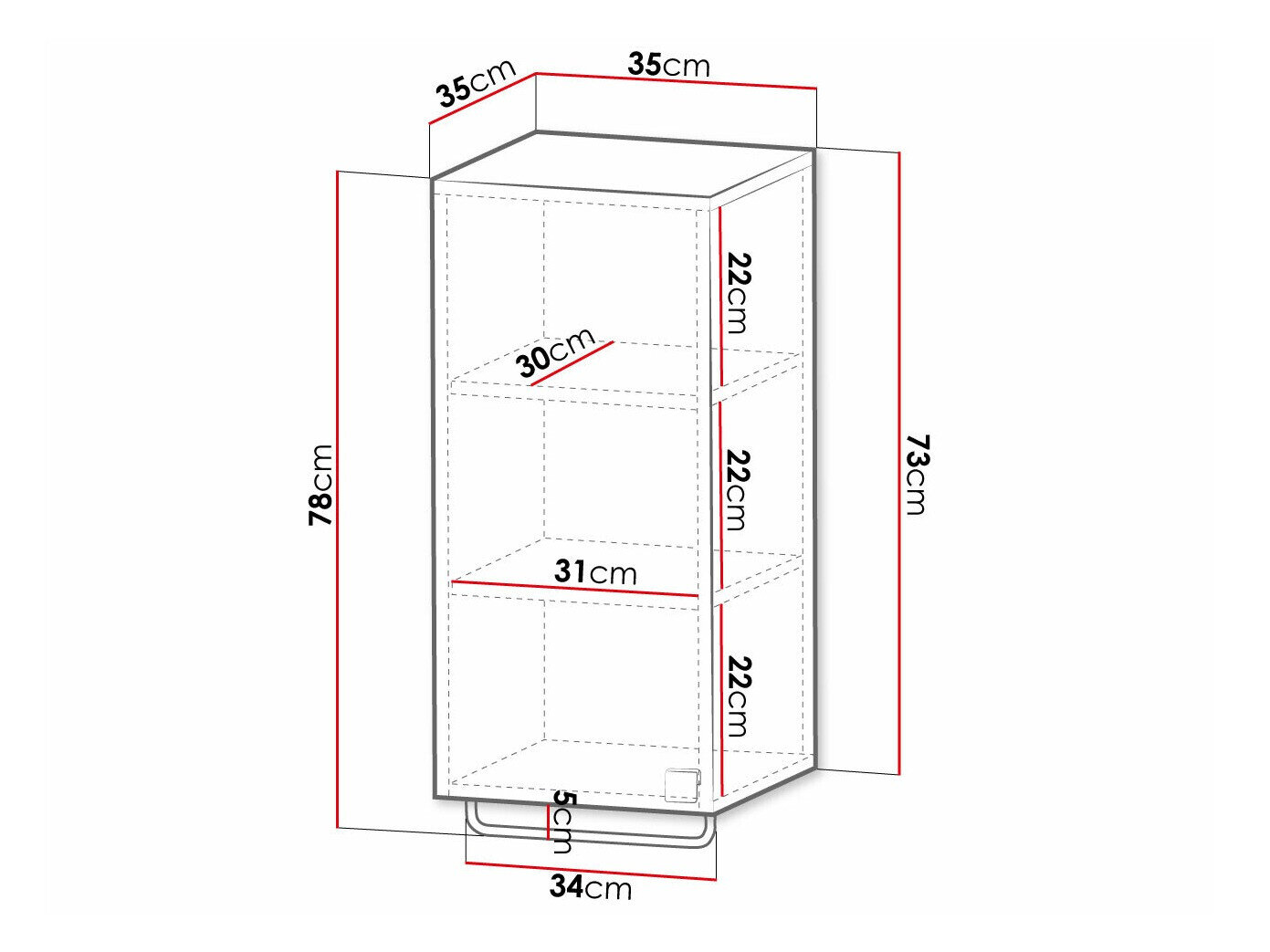 Vægmonteret badeværelsesskab Orlvera 101 (Sort)