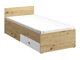 Bed Almira 113 (Artisan eiken + Wit + Grijs)