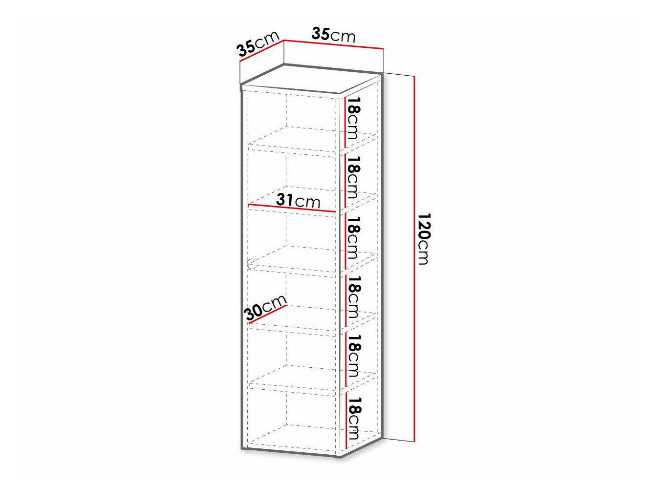 Vægmonteret badeværelsesskab Violitas (Hvid)