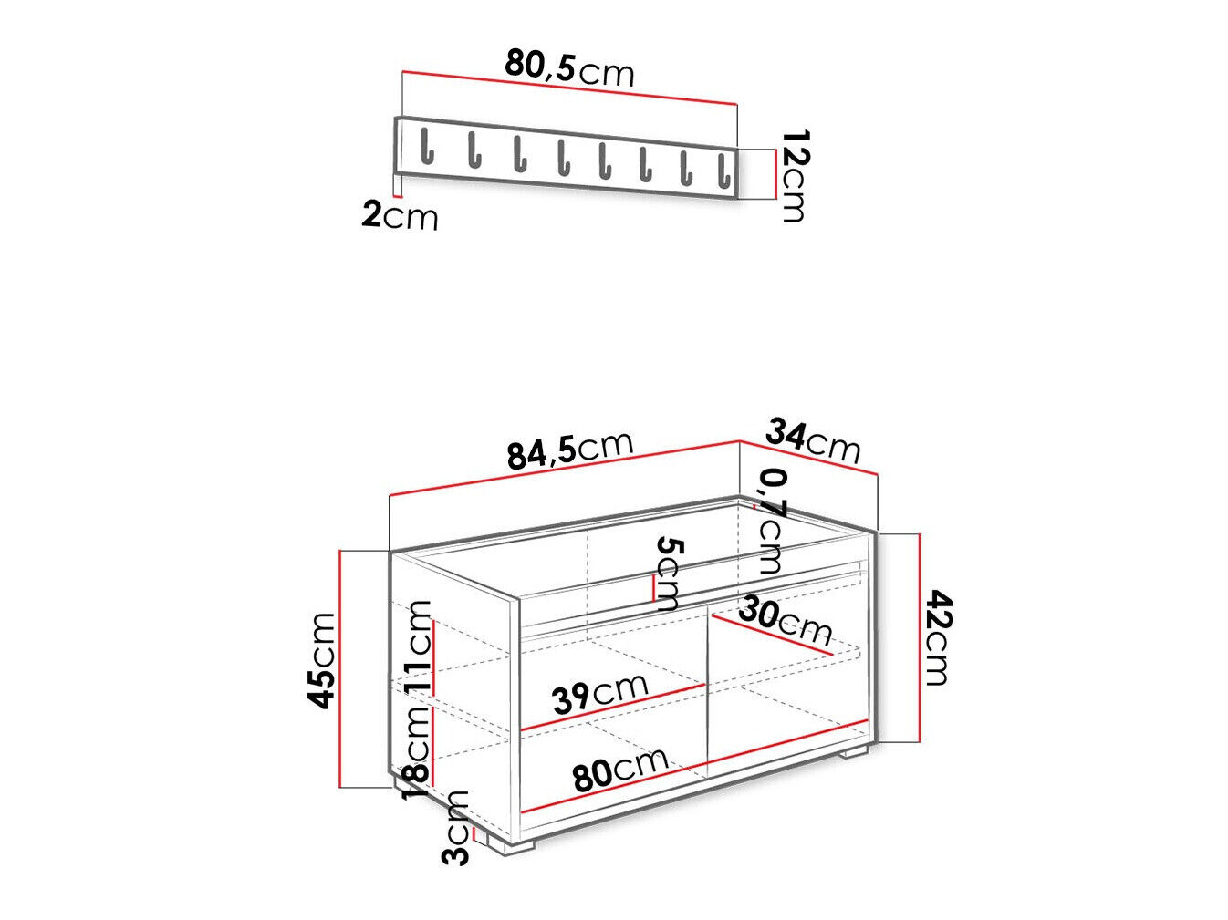 Esikukomplekt Comfivo Pinus IV (Valge + Manila 04)