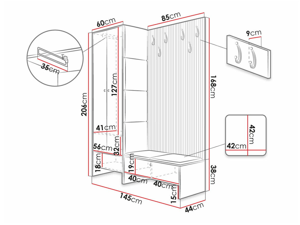 Entrésæt Donio III (Artisan eg + Manila 04)
