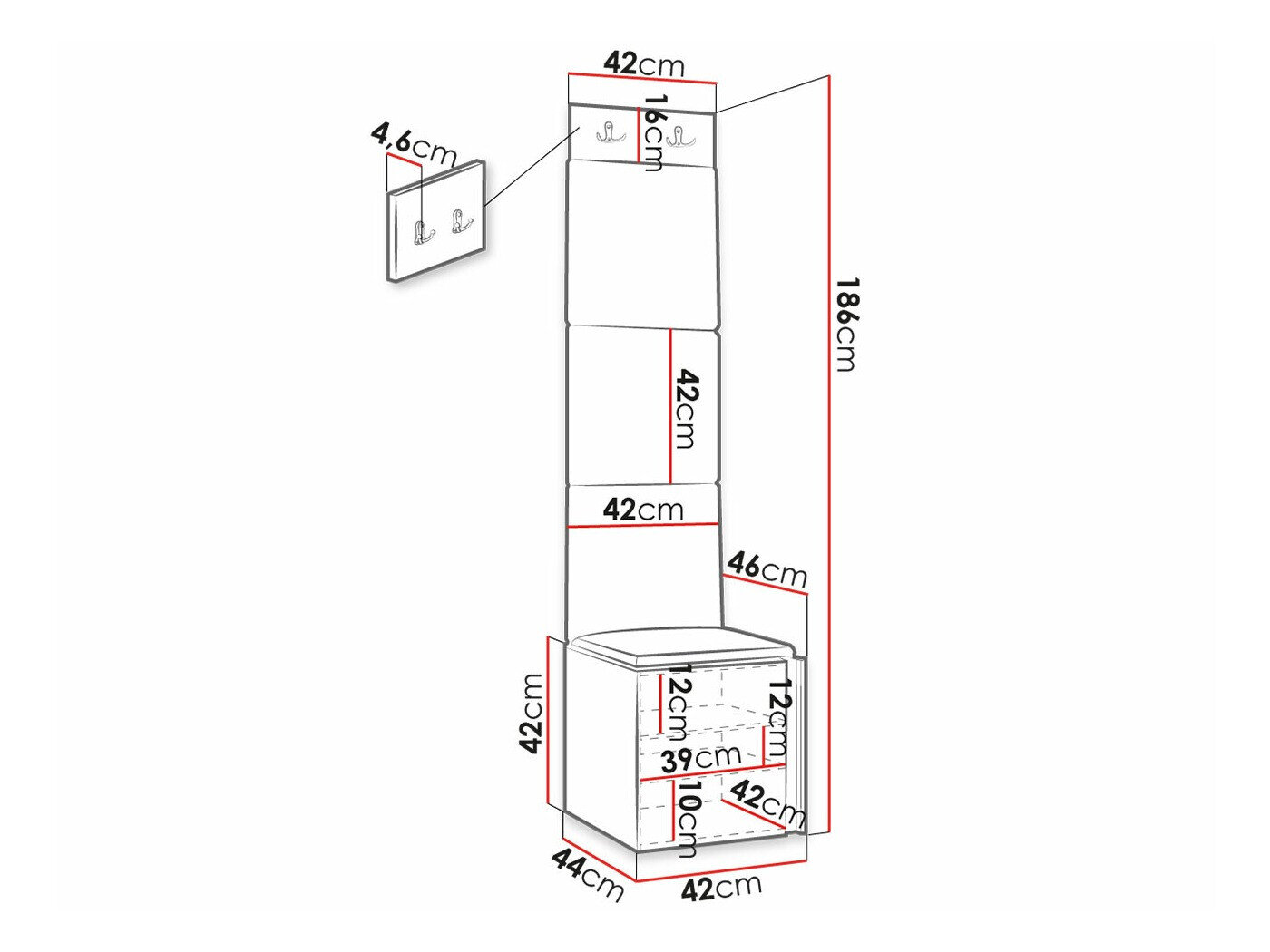 Entrésæt Hartford 378 (Hvid)