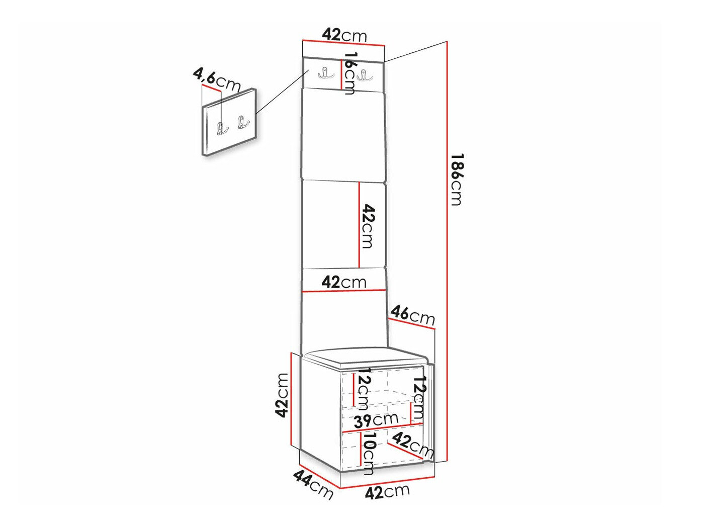Entrésæt Hartford 378 (Sort)