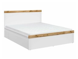 Bed Sonsoru 115 (Wit + Glanzend wit + Wotan eik)