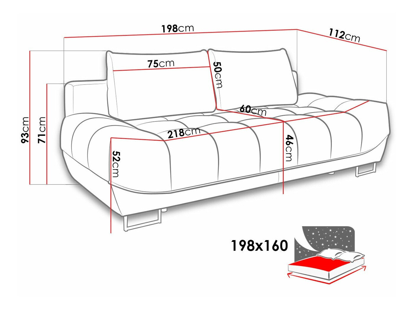 Sovesofa Lincoln 181 (Zetta 305)