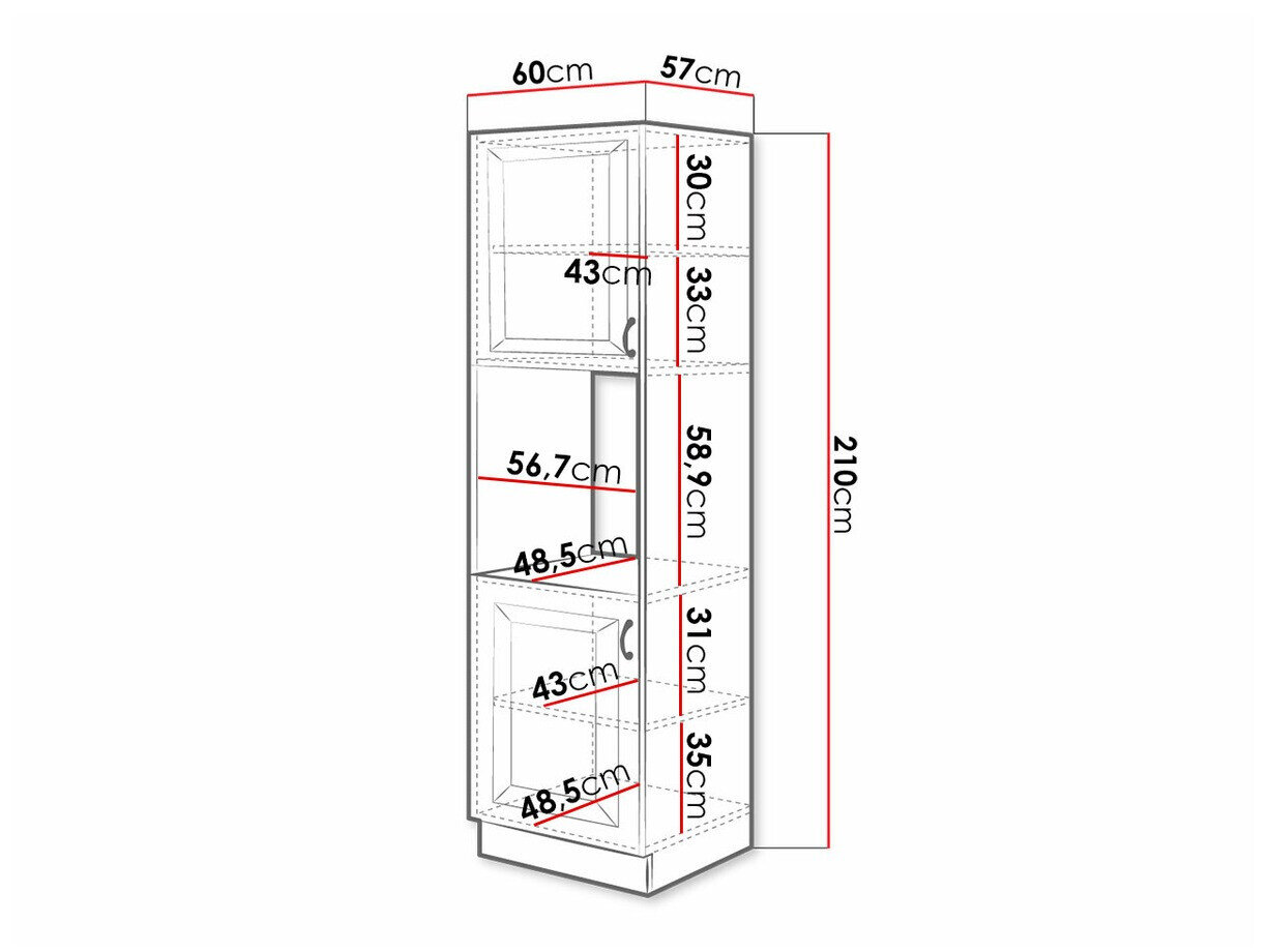 Modulskab til indbyggede apparater Retro White 115