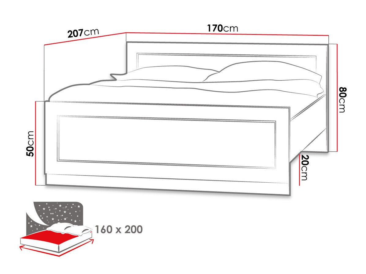 Bed Lircava 115 (Lefkas eik)