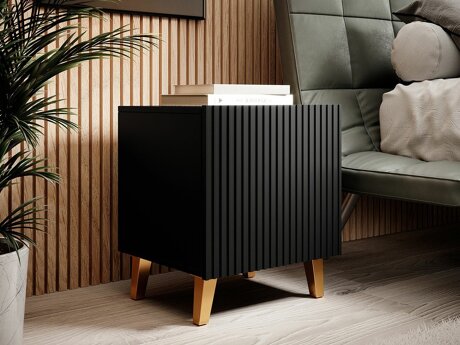 Sengebord Levmari 107 (Sort + Gylden) (2stk.)