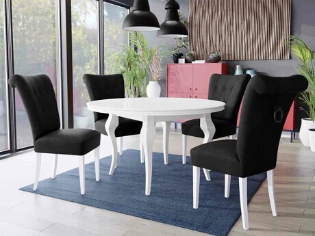 Eetkamerset Racine 143 (Wit + Magic Velvet 2219)