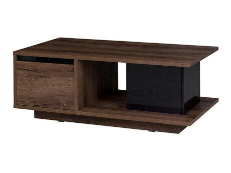 Salontafel Fivelbo 103 (Klooster eik + Glanzend zwart)