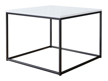 Salontafel Germantown 105 (Matzwart + Glanzend wit)