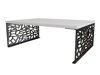 Salontafel Germantown 107 (Glanzend wit + Matzwart)