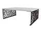 Table basse Germantown 107 (Blanc brillant + Noir mat)