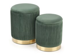 Conjunto de pufs Houston 1153 (Verde oscuro)