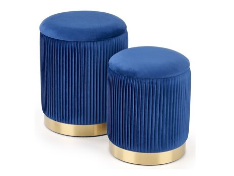Set poefs Houston 1153 (Donkerblauw)